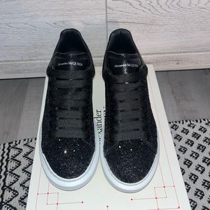 Alexander Mcqueen Women's Glitter Oversized Sneaker in Black